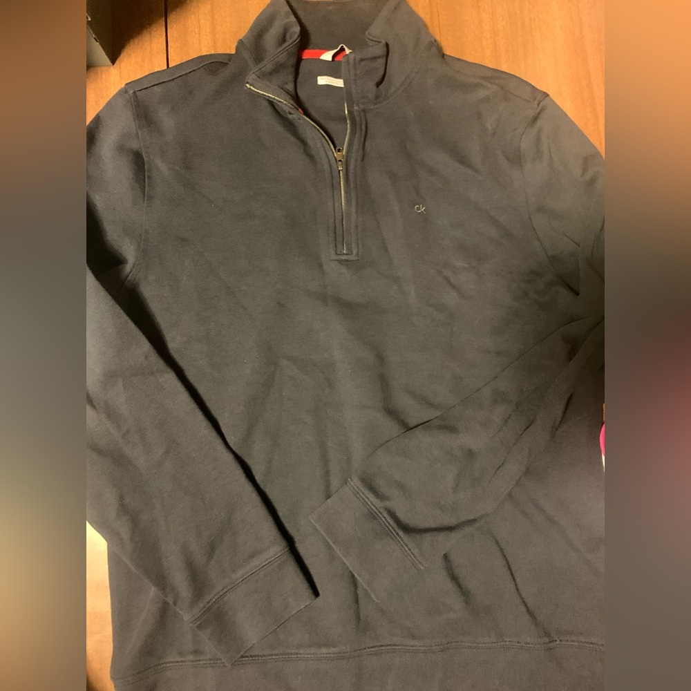 Men's Calvin Klein Navy Quarter-Zip Sweater